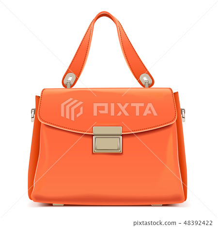 Vector Orange Female Handbag Vector Orange Female Handbag 48392422