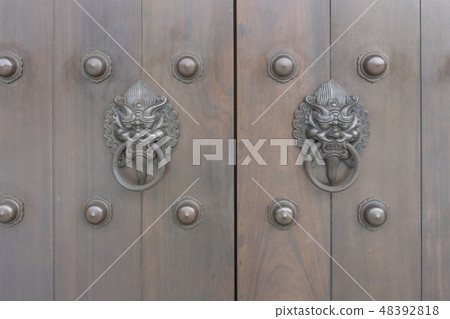 Large wooden door Large wooden door 48392818