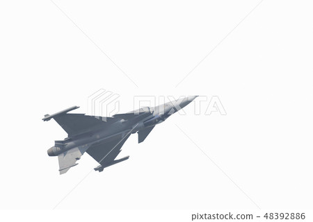 The Gripen plane above the horizon 48392886