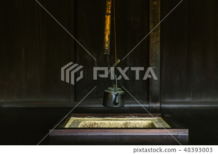 Japanese old furnished houses in the hearth 48393003