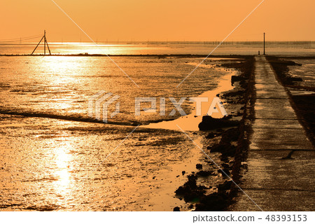 Road leading off the coast Road leading off the coast 48393153