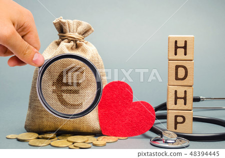 High-deductible health plan concept. 48394445