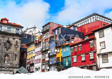 Porto, Portugal old town colorful houses Porto, Portugal old town colorful houses 48394618