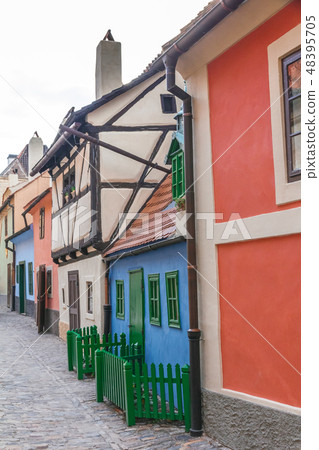 The Golden Lane street in Prague, Czech Republic. 48395705