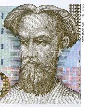 Marko Marulic portrait from Croatian money  48396477
