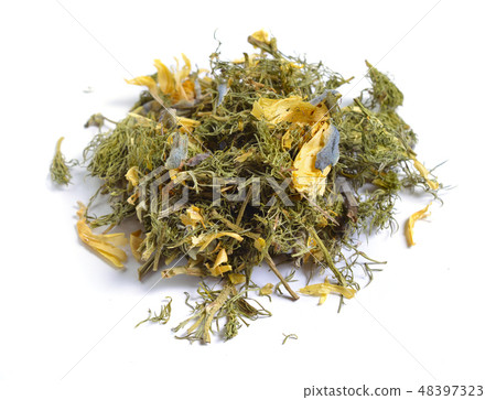 Dried medicinal herbs Adonis plant. 48397323