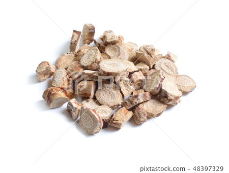 Root of Acorus calamus, also called sweet flag Root of Acorus calamus, also called sweet flag 48397329