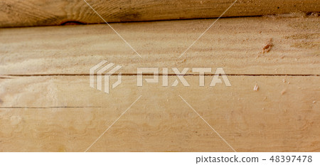 cracked round wooden log. dust. close up 48397478