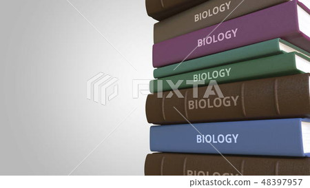 Book with BIOLOGY title, 3D rendering 48397957