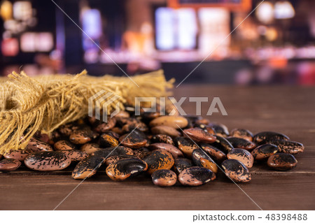 Speckled colored butter beans restaurant Speckled colored butter beans restaurant 48398488