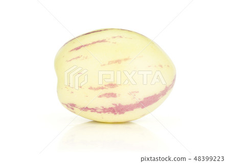 Fresh striped pepino melon isolated on white 48399223