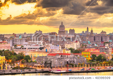 Havana, Cuba downtown skyline 48399309