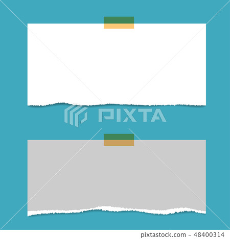 Blank squared notepad pages and tape. 48400314