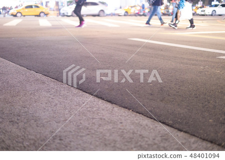 Traffic street view at night blur background city 48401094