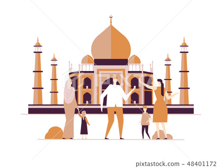 Travel to India - colorful flat design style illustration 48401172