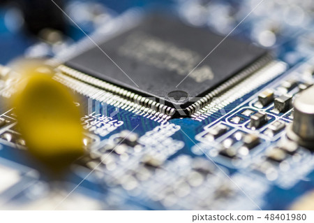 microchips on a board 48401980
