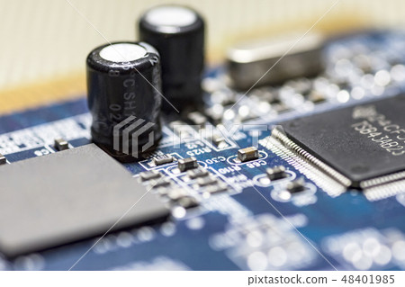 microchips on a board 48401985