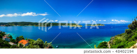 panorama view of mediterranean sea Croatia panorama view of mediterranean sea Croatia 48402194