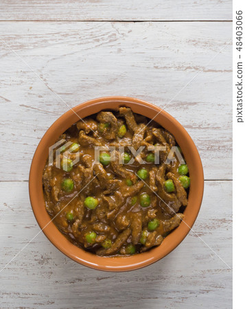 Keema Beef Curry - Indian dish with meat and peas Keema Beef Curry - Indian dish with meat and peas 48403066