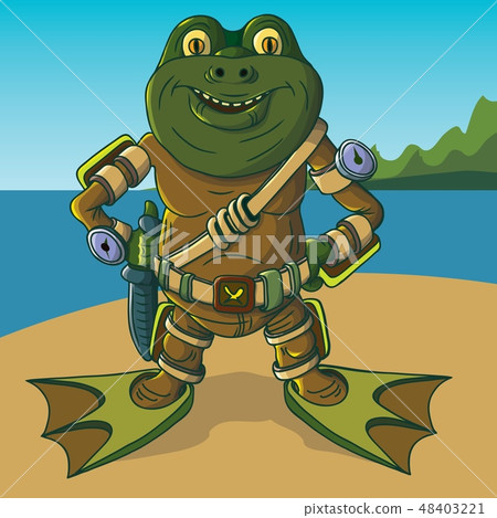 Amphibian warrior. Alien alien intelligence. 48403221