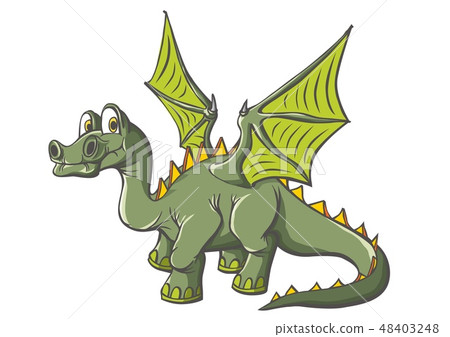 Fantastic dinosaur with wings. 48403248