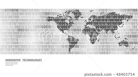 Planet Earth global data exchange binary code... - Stock Illustration ...