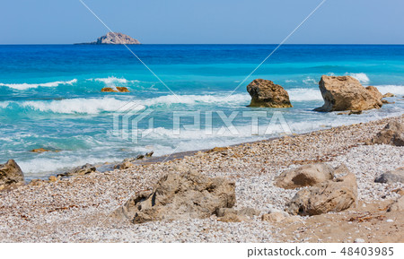 Summer Lefkada coast, Greece 48403985