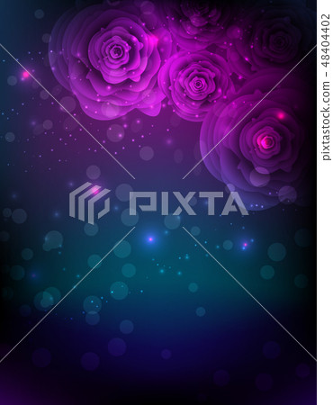 Dark background with abstract roses Dark background with abstract roses 48404402