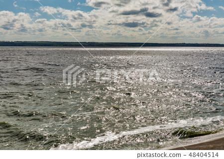 Kakhovka water reservoir shore, Ukraine. Kakhovka water reservoir shore, Ukraine. 48404514