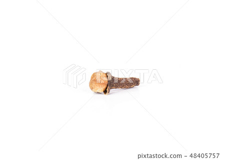 Small dried cloves spice isolated on white Small dried cloves spice isolated on white 48405757