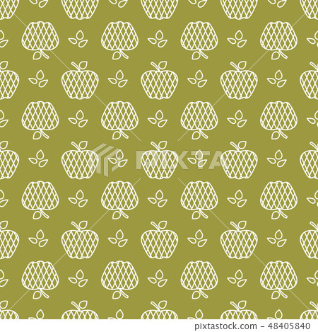 Seamless pattern with apples Fruit background. 48405840