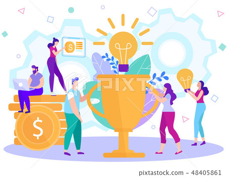 Cartoon Flat Generation Business Creation Ideas. 48405861