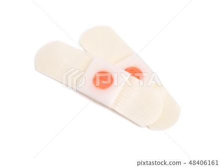 Salicylic acid plaster isolated Salicylic acid plaster isolated 48406161