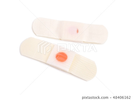 Salicylic acid plaster isolated Salicylic acid plaster isolated 48406162