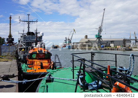 ships in the port of Liepaja on the Baltis Sea ships in the port of Liepaja on the Baltis Sea 48406412