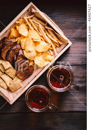 beer snacks. bar food, pub, oktoberfest appetizers 48407427