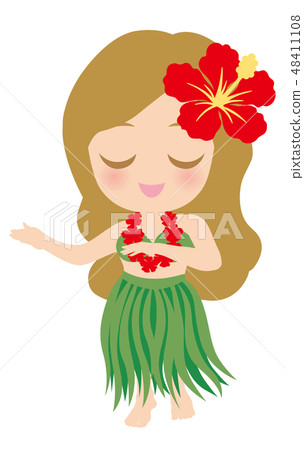 草裙舞女 48411108
