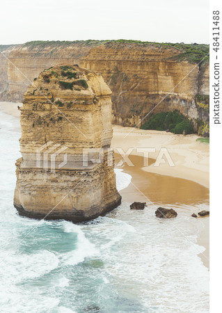 Close up of rock in The Twelve Apostles. Close up of rock in The Twelve Apostles. 48411488