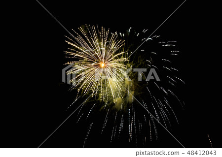 Small fireworks display in the country Small fireworks display in the country 48412043