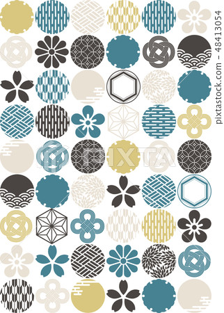 無縫的日式圖案 無縫的日式圖案 48413054