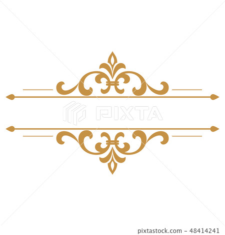 Vintage gold element. Graphic vector design. - Stock Illustration ...