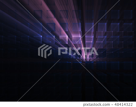 Abstract violet on black background element. 48414322