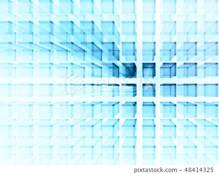Abstract blue on white background element. 48414325