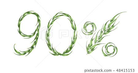90% text, Ninety percent from green leaves. 48415153