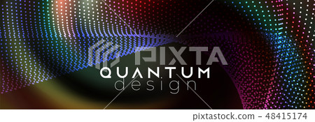 futuristic twisted dots vector background futuristic twisted dots vector background 48415174