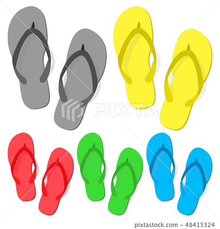 Set of summer flip flops - Stock Illustration [48415324] - PIXTA