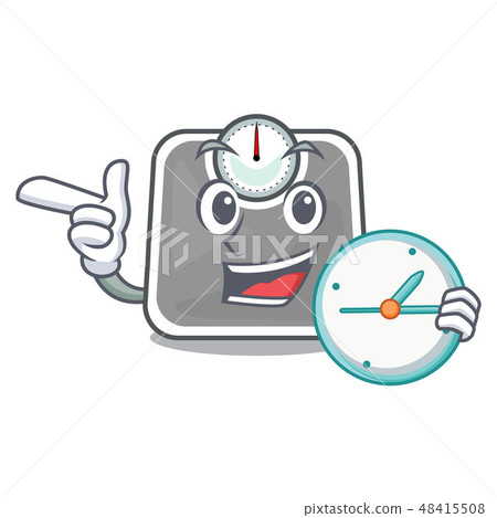 With clock weghit cartoon scale the health room With clock weghit cartoon scale the health room 48415508