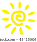 Sun flat icon 48416006