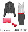 Set of fashion clothes 48416008