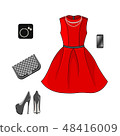 Set of fashion clothes 48416009